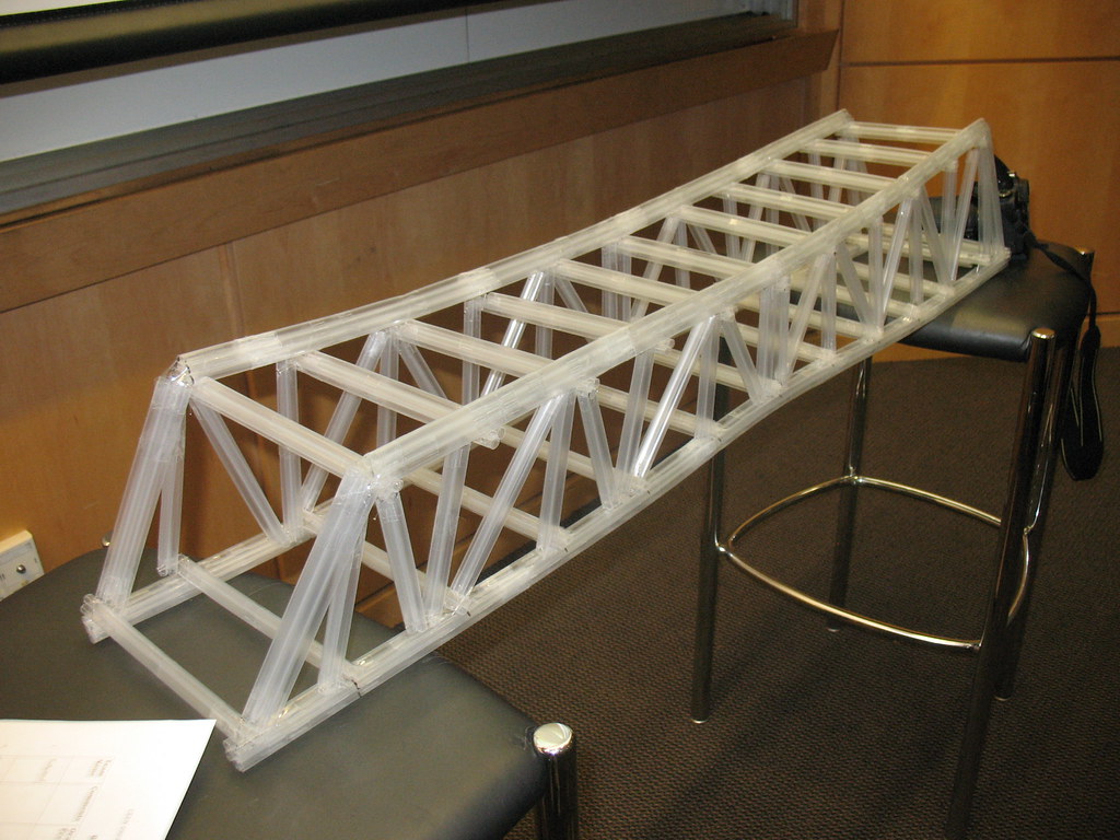 Straw Bridge A 1.2 meter long straw bridge my team built f… Flickr