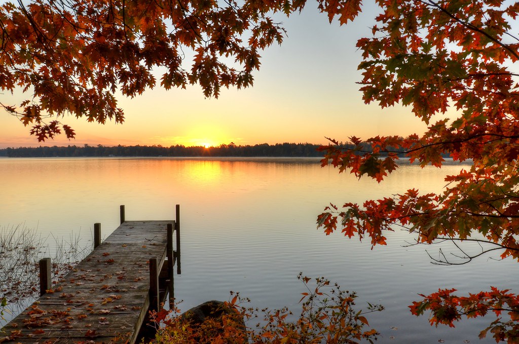 Autumn Sunrise Sunrise on Antigo Island, Pelican Lake, WI
