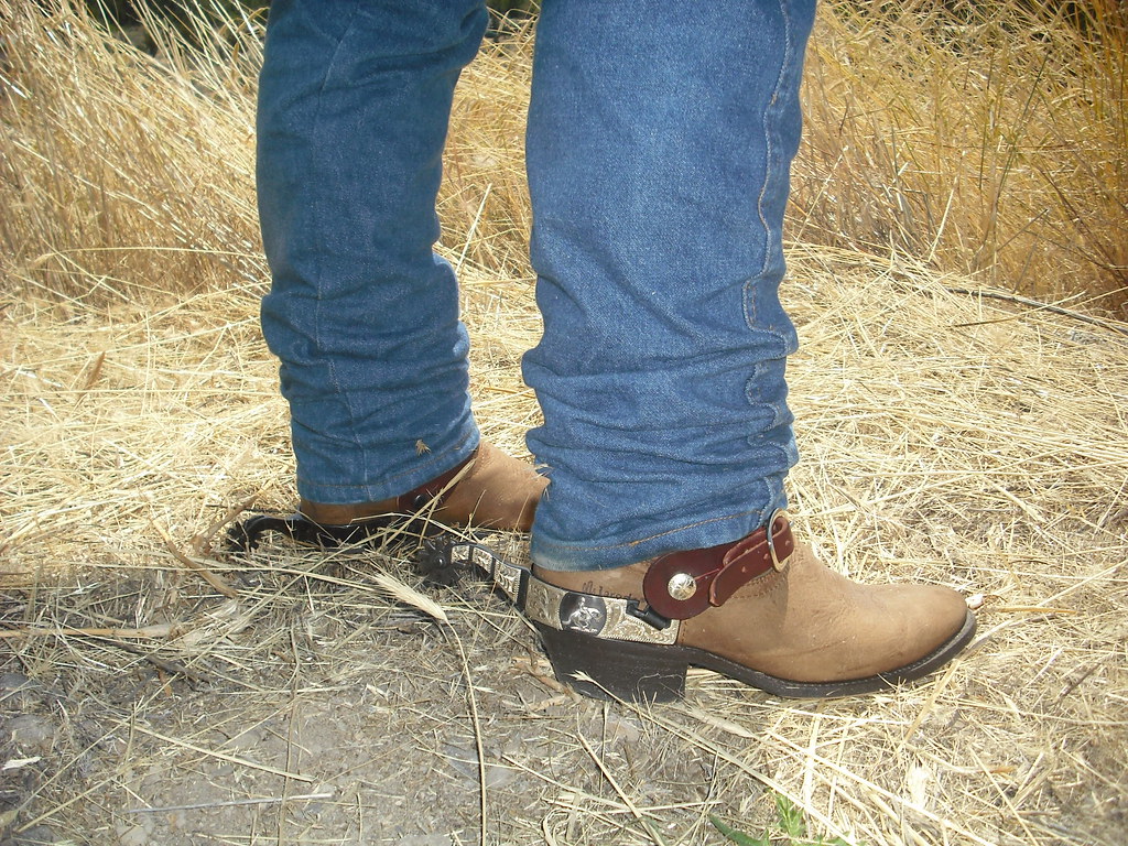cowboy boots and spurs My Wrangler jeans, Laredo boots, an… Flickr