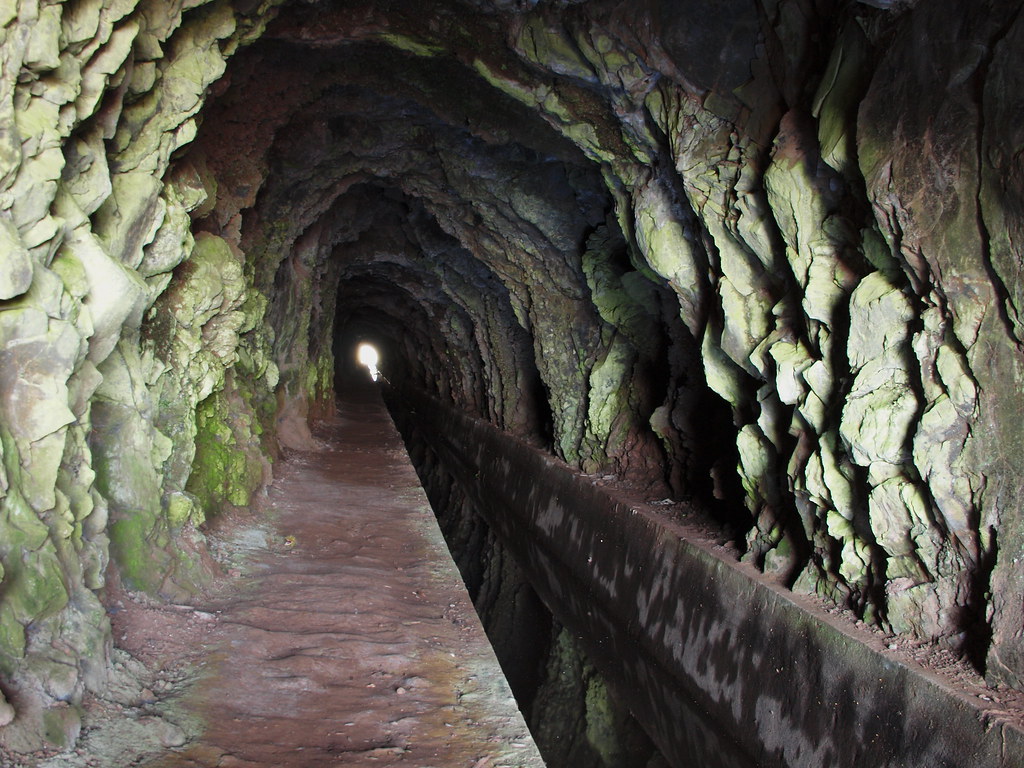 Madeira, levada tunnel. Madeira is famous for its irrigati… Flickr