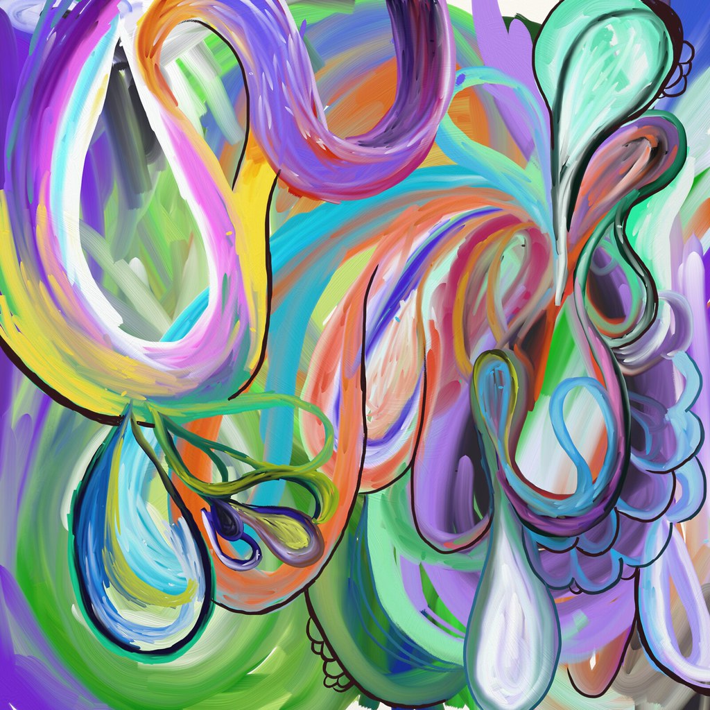 Oil and Water, Art Rage painting with The Flow stylus Flickr