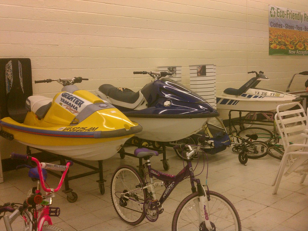 Jet skis at a thrift store?! MelandJym Flickr