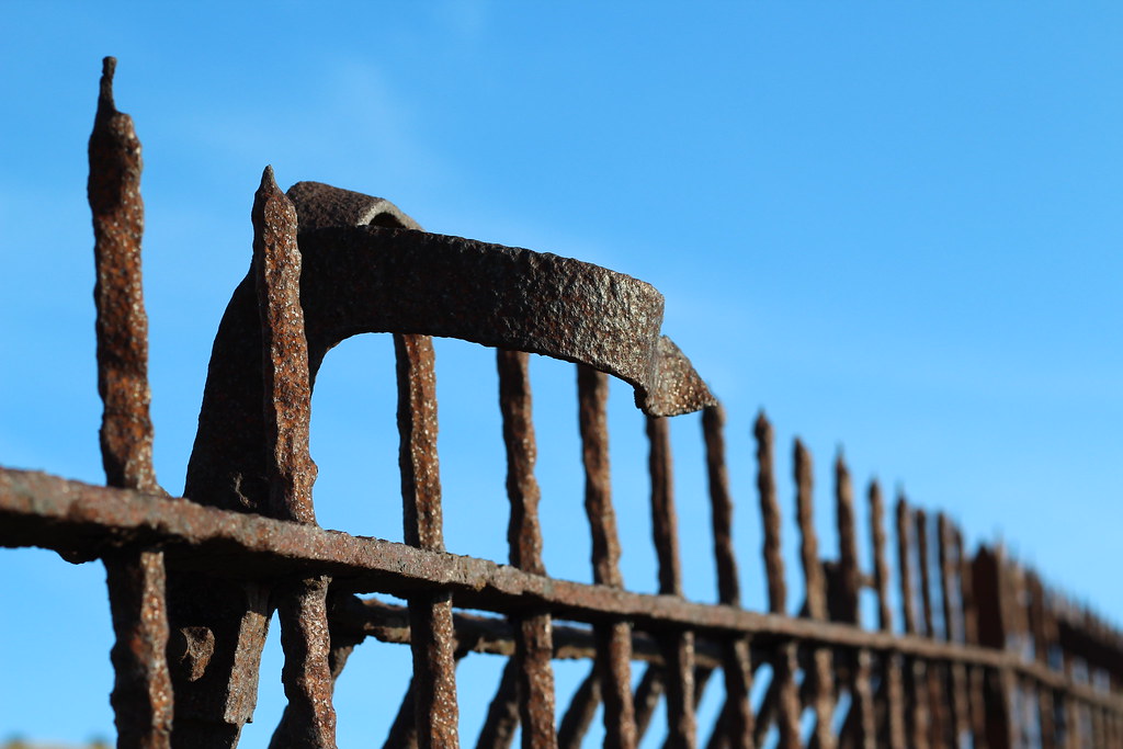 old railings around the war memorial at Pots and Pans, Sad… Flickr