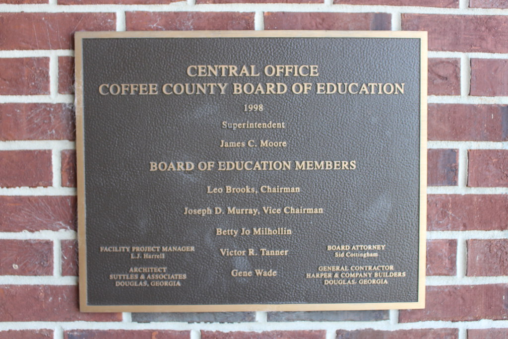 Coffee County Board of Education plaque, Douglas Douglas, … Flickr