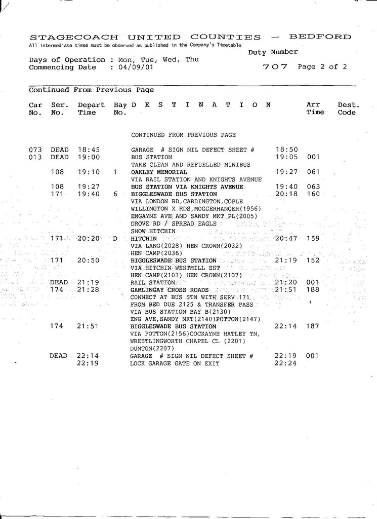 Duty 707 (part 2) down to the garage with whatever bus the… Flickr