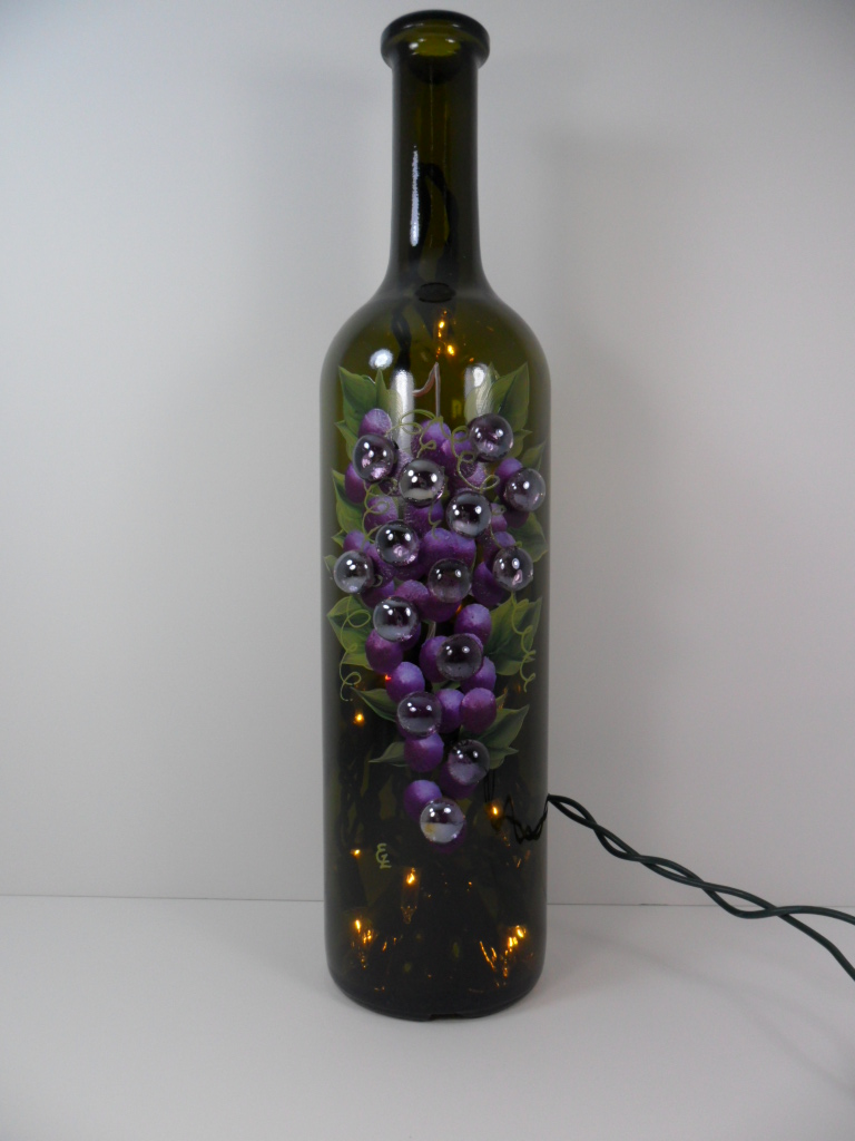 Lighted Wine Bottle Purple Grapes 750ml This lighted win… Flickr