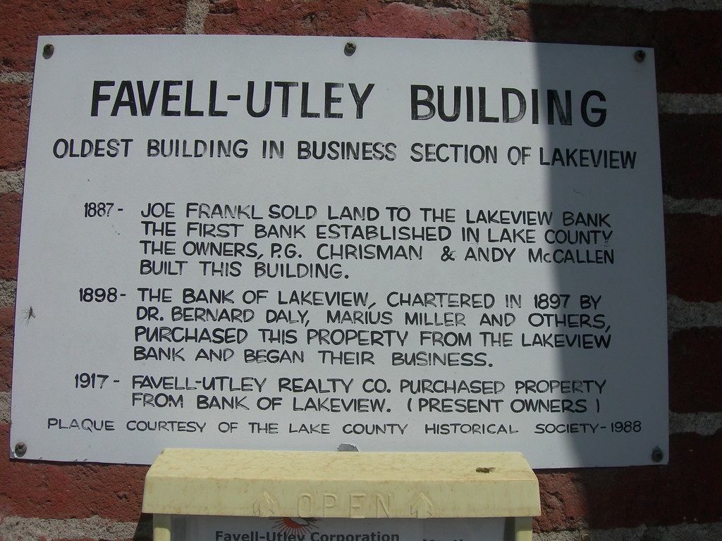 FavellUtley Building Plaque Lakeview, Oregon Jimmy Emerson, DVM