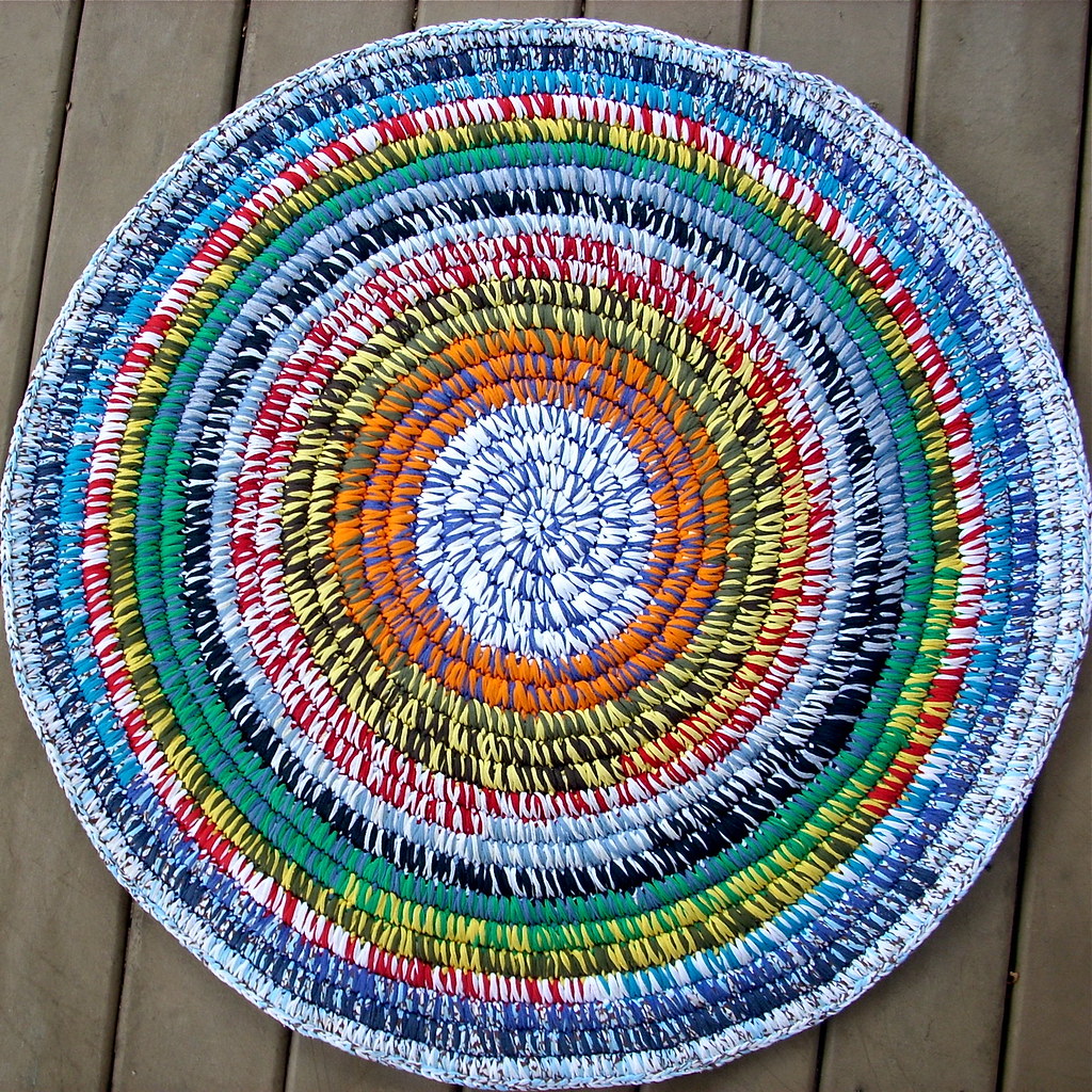 Coiled,Tshirt Yarn Rug This rug was made of clean, used t… Flickr