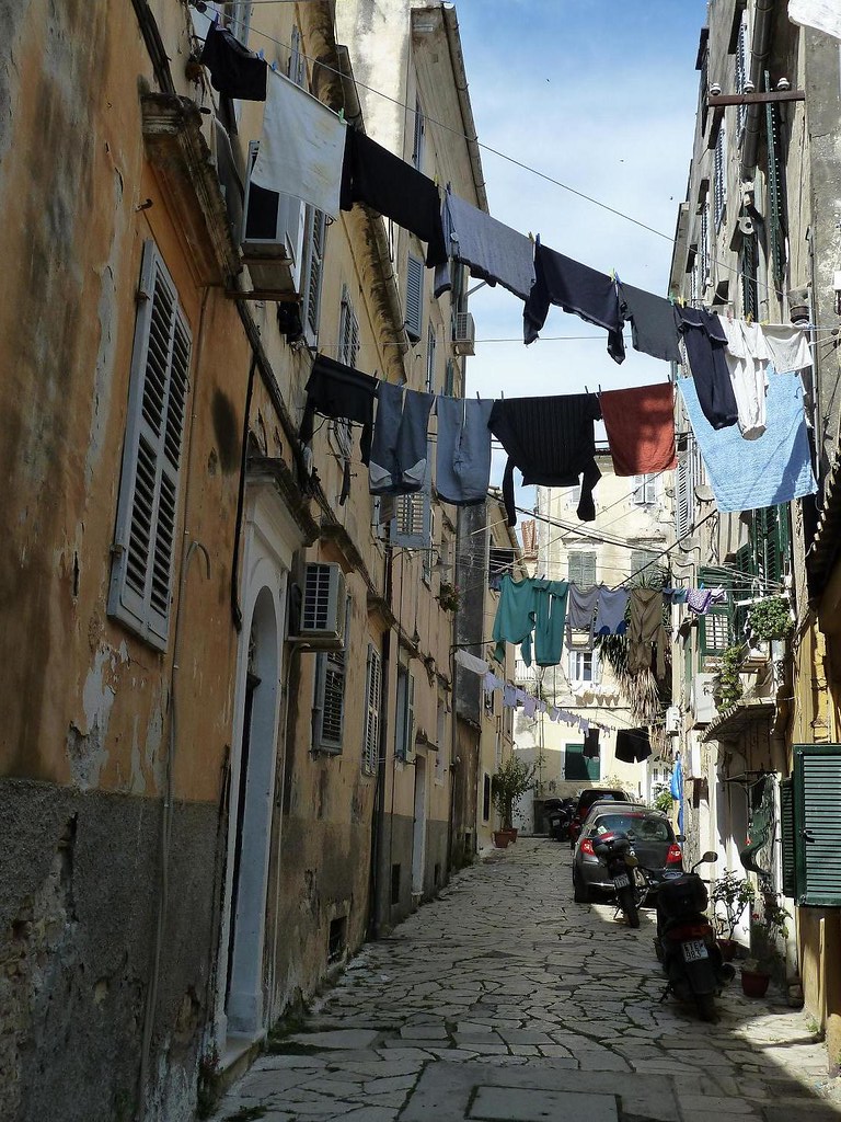 hanging laundry Corfu! José D... Flickr