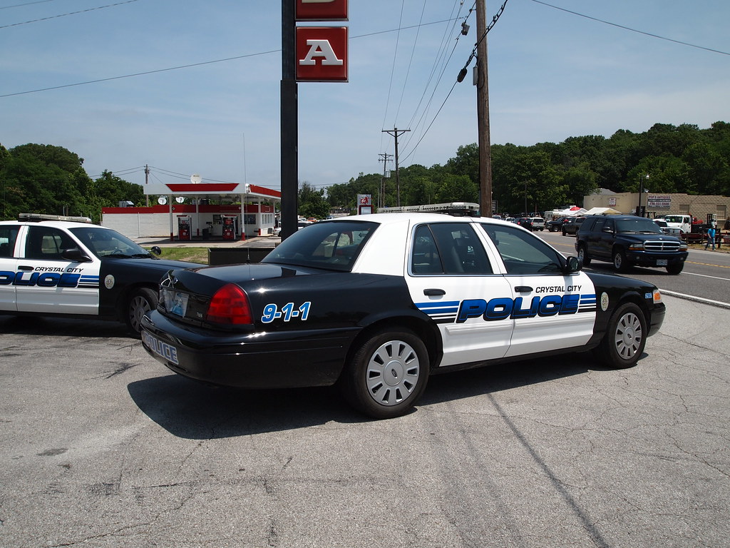 Black and White Ford Crown Victoria Police Car Crystal City, MO