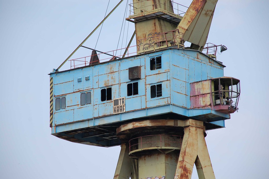 Disused crane, former Neptun shipyard, Rostock, June 2011 Flickr