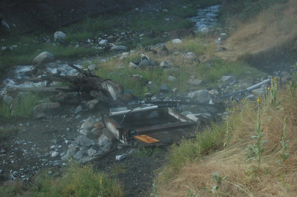 Slate Creek Hot Springs Not the most attractive, but a dam… Flickr