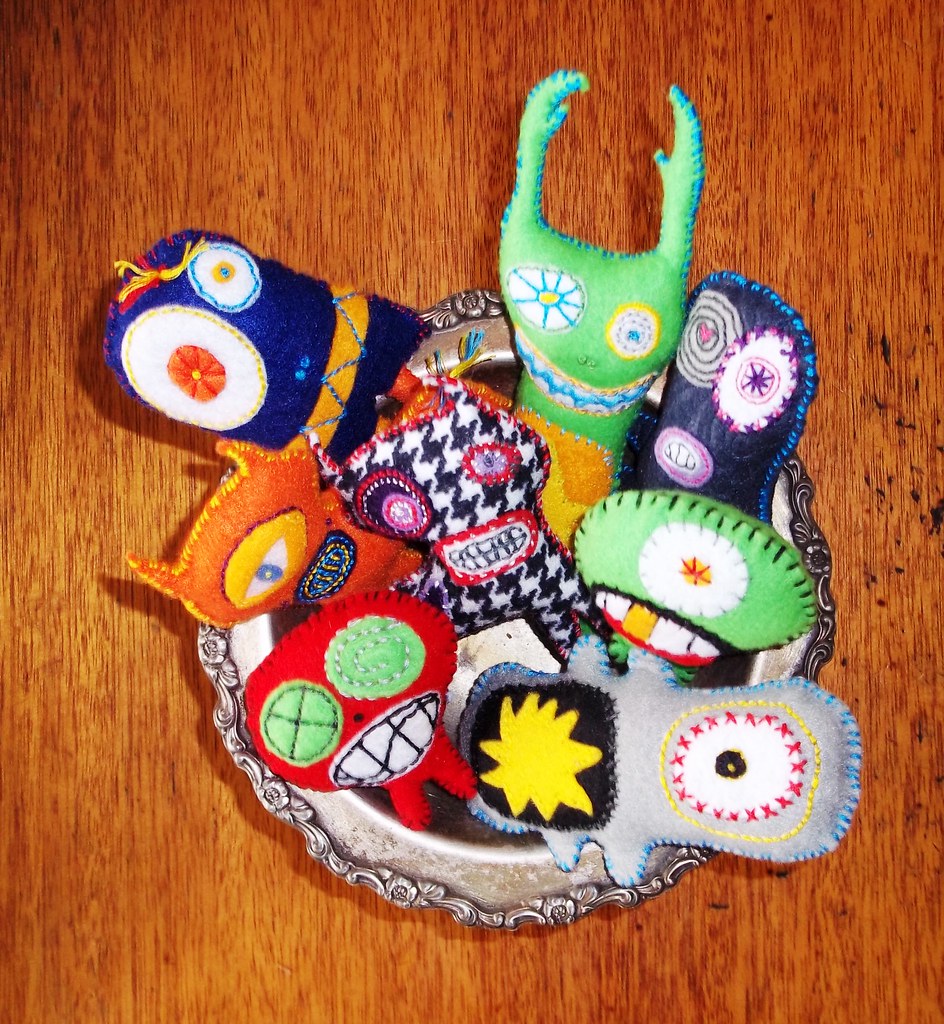 Felties a bowl full of original feltie creatures, all hand… Flickr