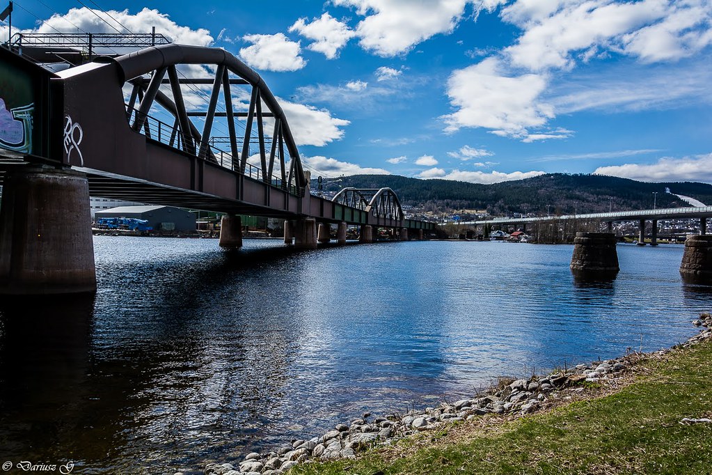 Dramenselva Norwegia, Drammen, okolice Dramensfjorden Dariush G