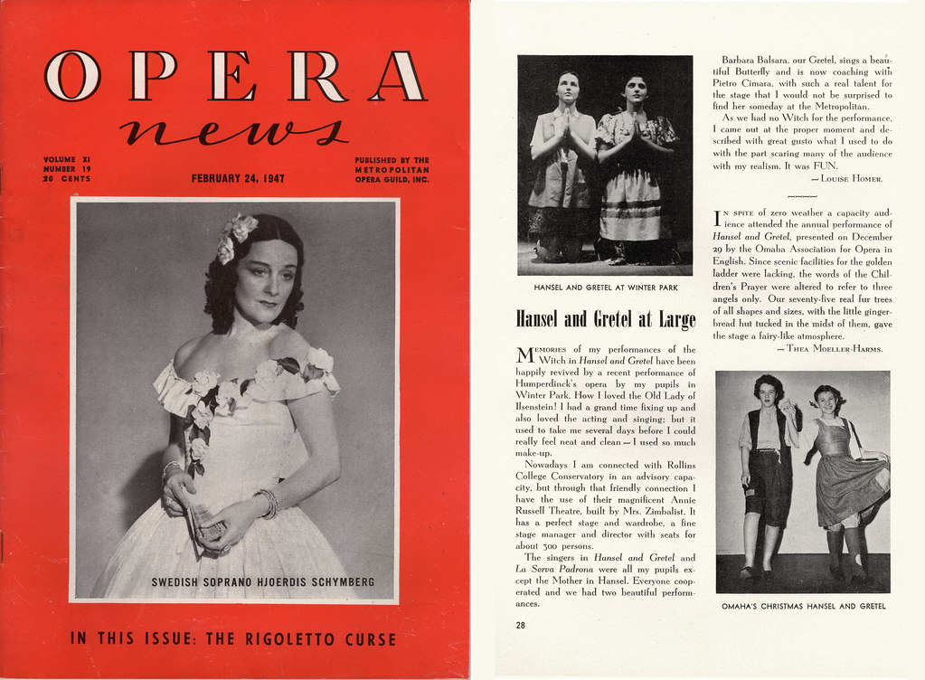 February 24, 1947 Opera News vintage Opera News magazine c… Flickr