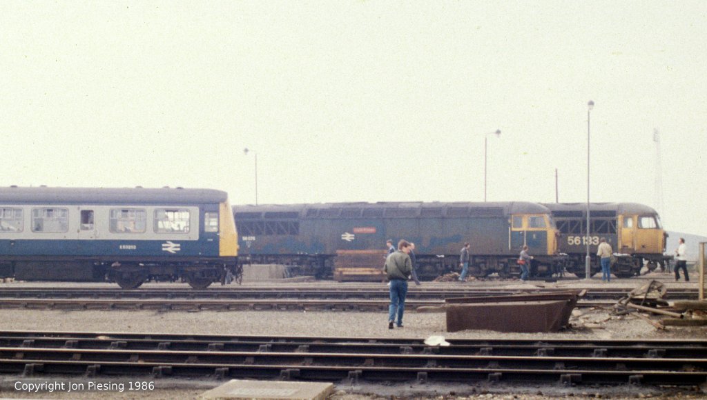 DMU and class 56s at Blythe depot The Chevy Case railtour,… Flickr