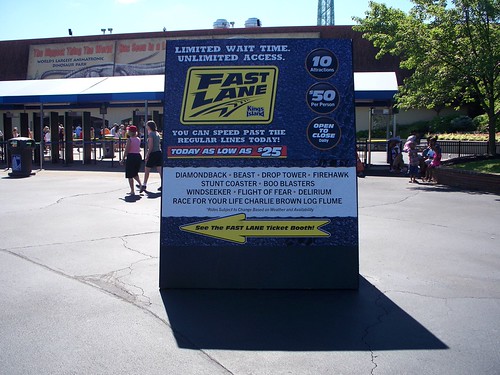 Kings Island Fast Lane Sign Kings Island on August 11, 2… Flickr
