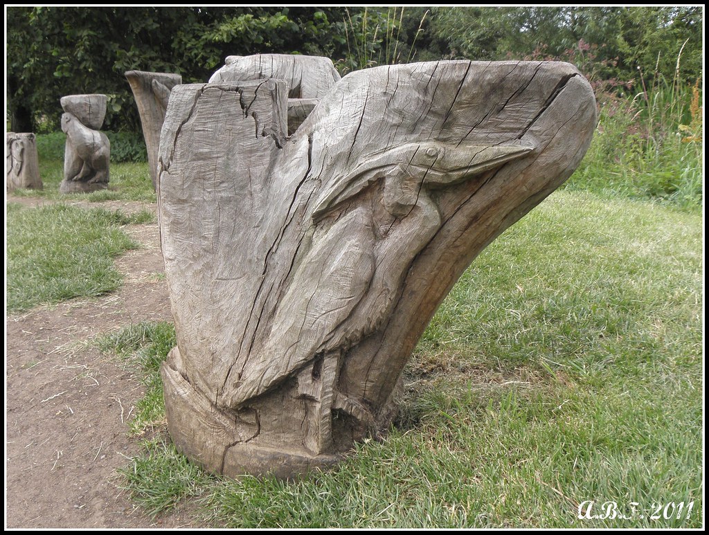 Needham Market Wooden Sculpture at Needham Lake Alan B Thompson