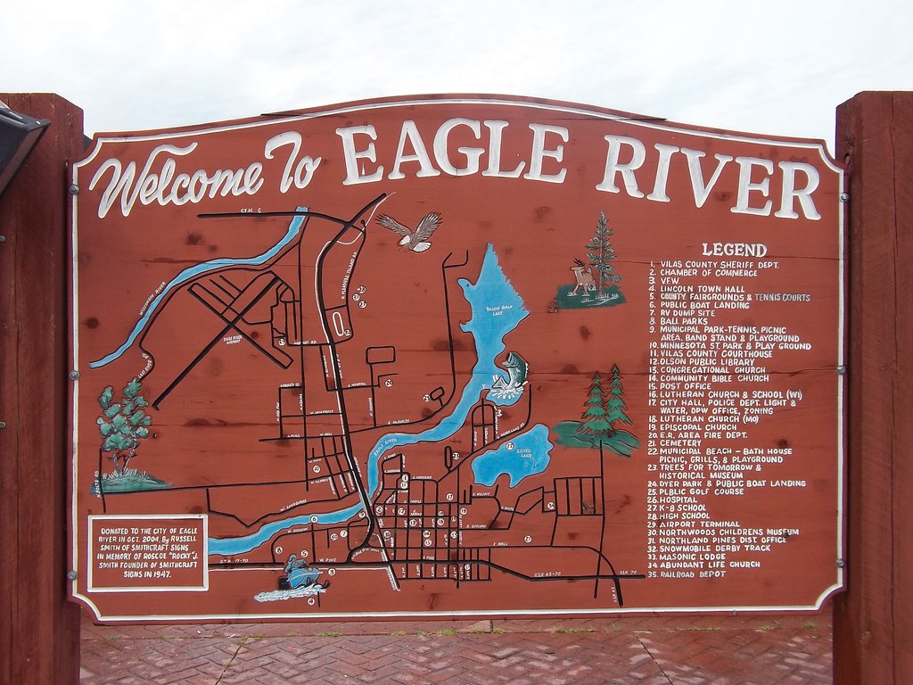Eagle River, Wisconsin Downtown Map Mark Heitman Flickr