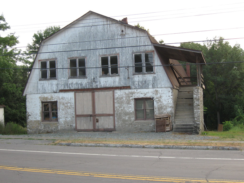 Savona, NY barn with large stonewalled staircase Flickr