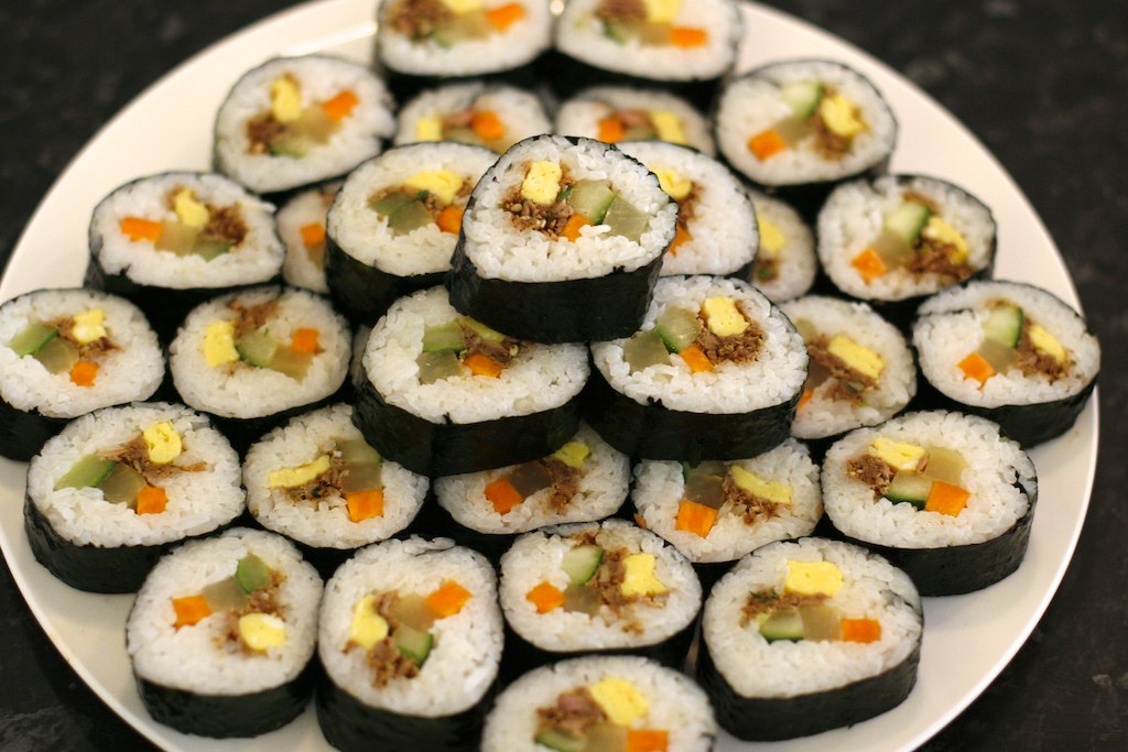 김밥 Kimbap again! I love kimbap! I made this new batch … Flickr
