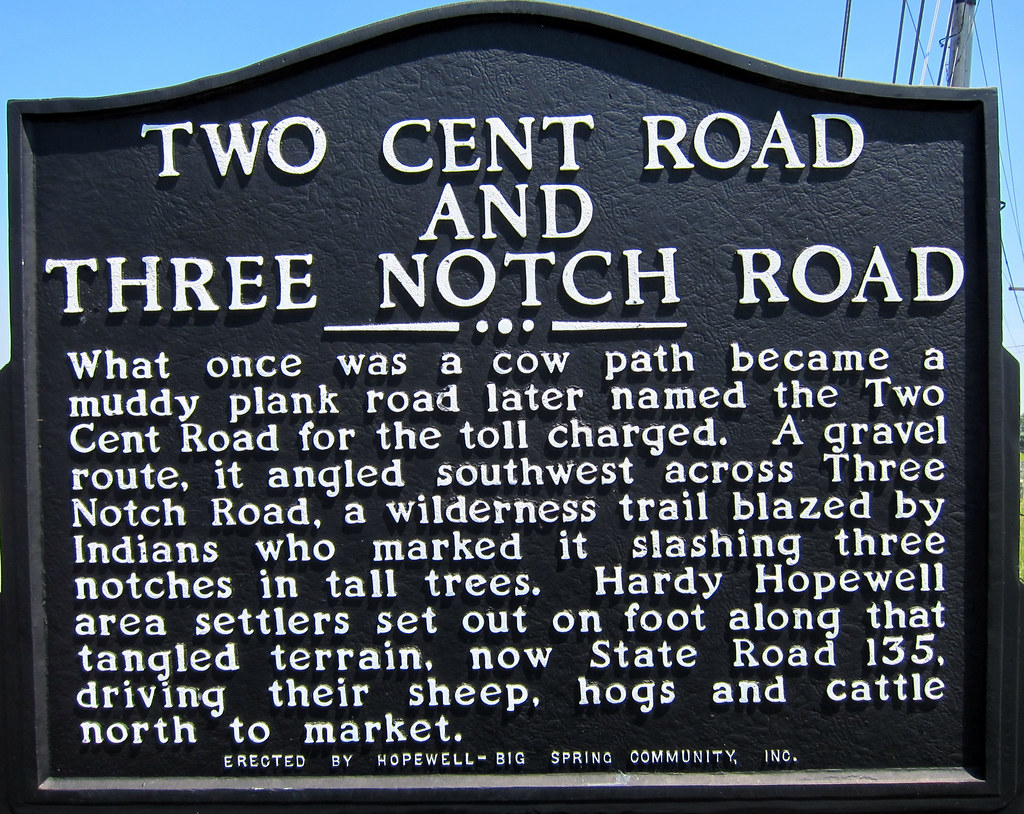 Two Cent Road and Three Notch Road What once was a cow pat… Flickr