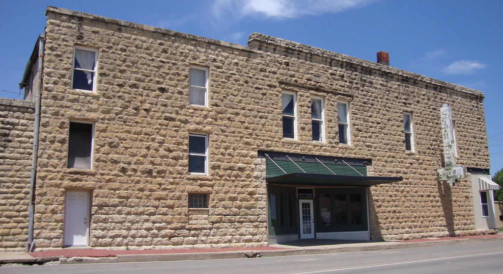 Native Stone Storefront Building (Leonardville, Kansas) Flickr