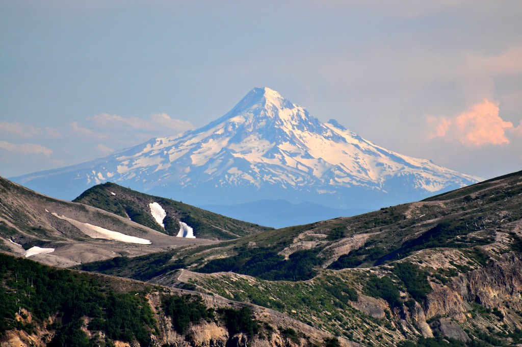 Mt. Hood from Mt. St. Helens a photo on Flickriver