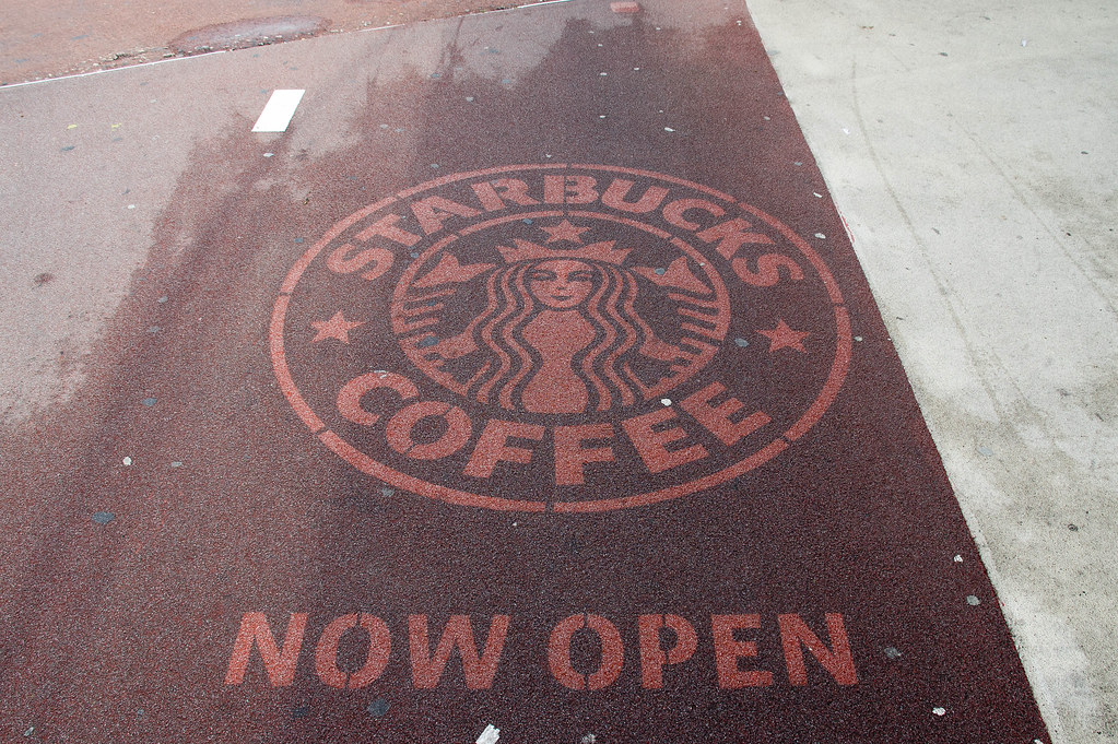 Starbucks Reverse Graffiti This is the first time I've see… Flickr