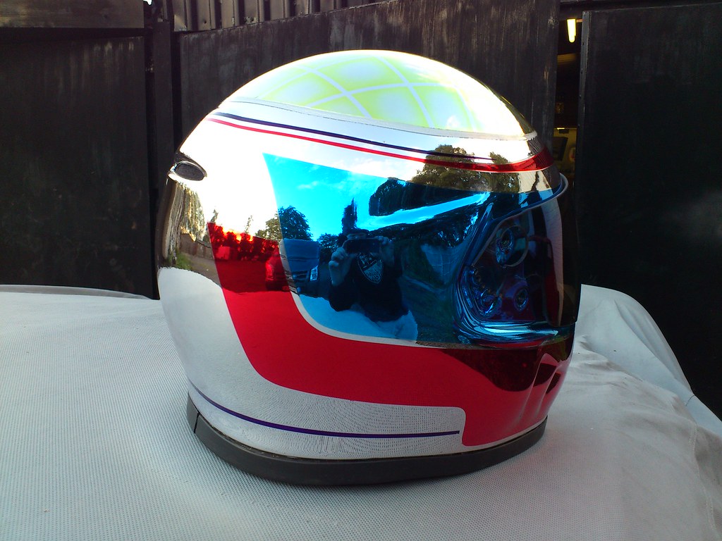 chrome painted motorcycle helmet chrome paint motorcycle h… Flickr