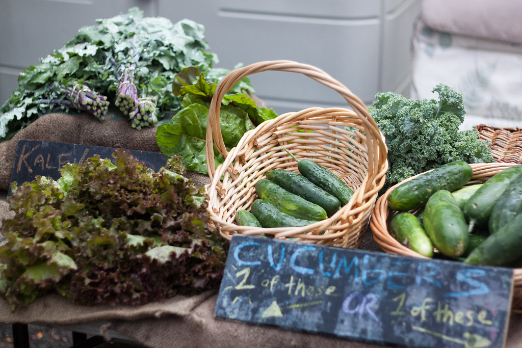 Kale, Lettuce, and Cucumbers Tim Sackton Flickr