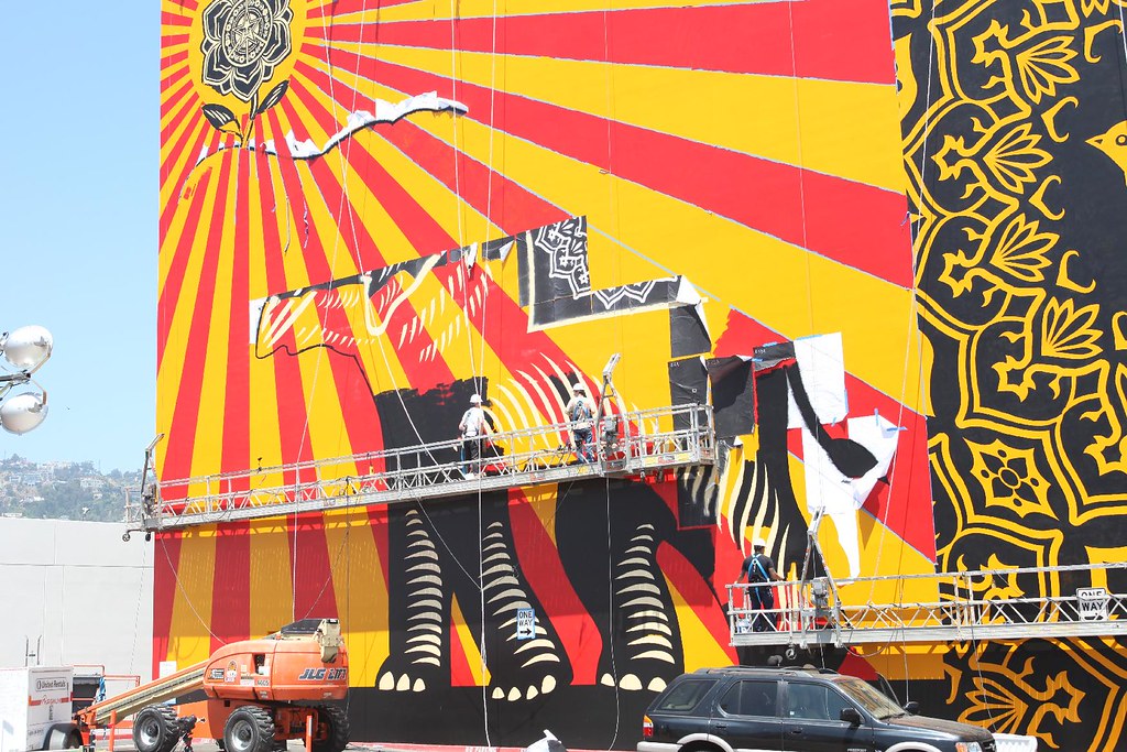 West Hollywood Library Murals Progress photo credit Joshu… Flickr