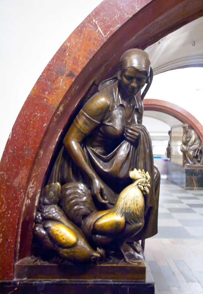 Moscow114 Bronze statues in the Moscow underground addictweb Flickr