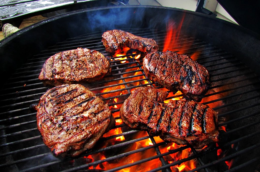 Rib Eye Steaks on the Big Green Egg Robert C. Abraham Flickr