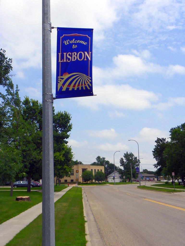 Lisbon Banner Lisbon, Ransom County, North Dakota Flickr