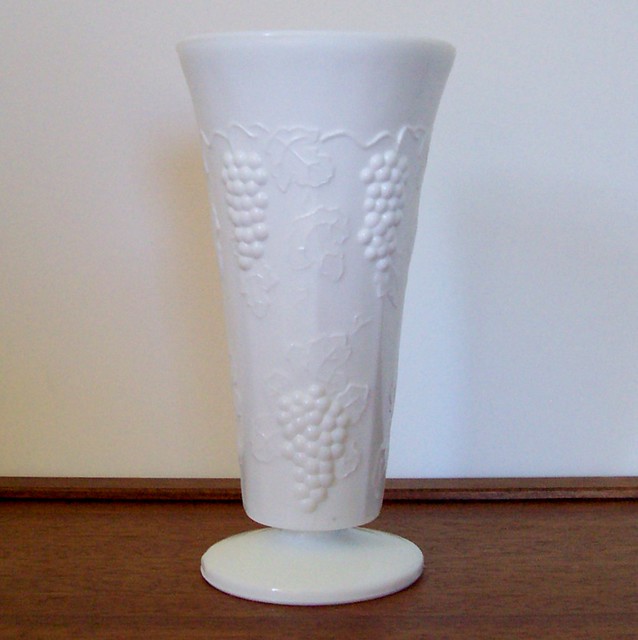 Vintage Milk Glass Vase Harvest Grape Pattern by Indiana a photo on Flickriver