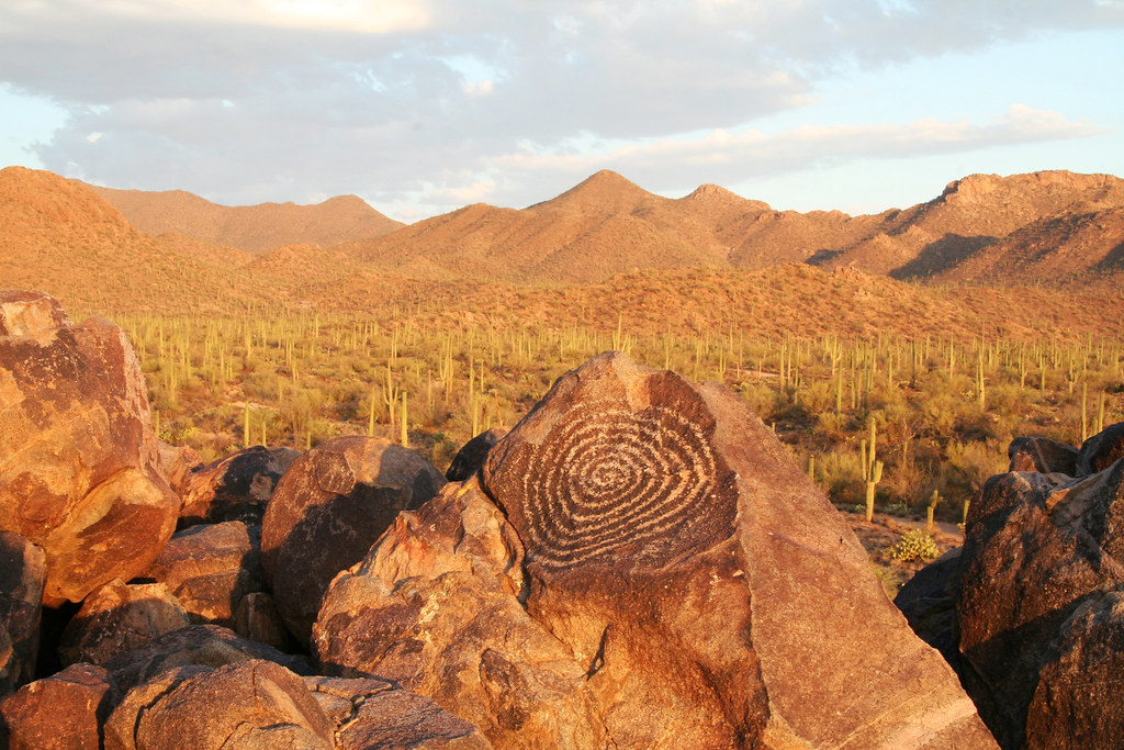 Signal Hill Trail Petroglyphs view Southeast Petroglyphs o… Flickr