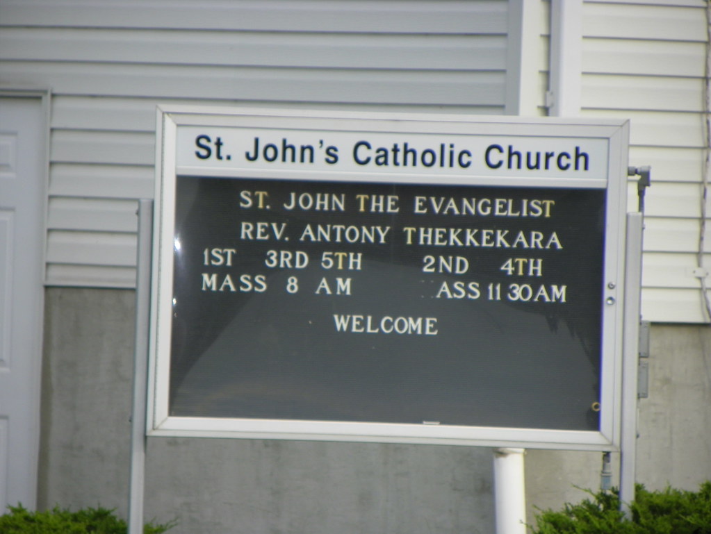 St. John's Catholic Church Sign Stapleton, Logan County, N… Flickr