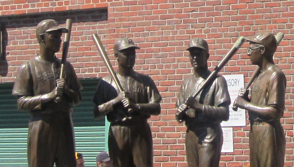 Statue by Fenway Park By the front entry. Ann Flickr