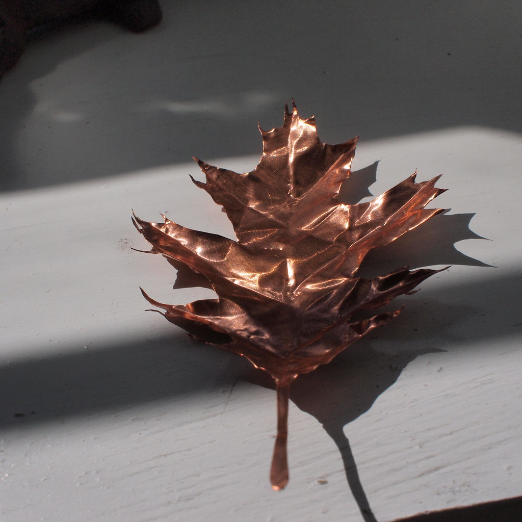 Copper oak leaf R G Croudace Glass Flickr