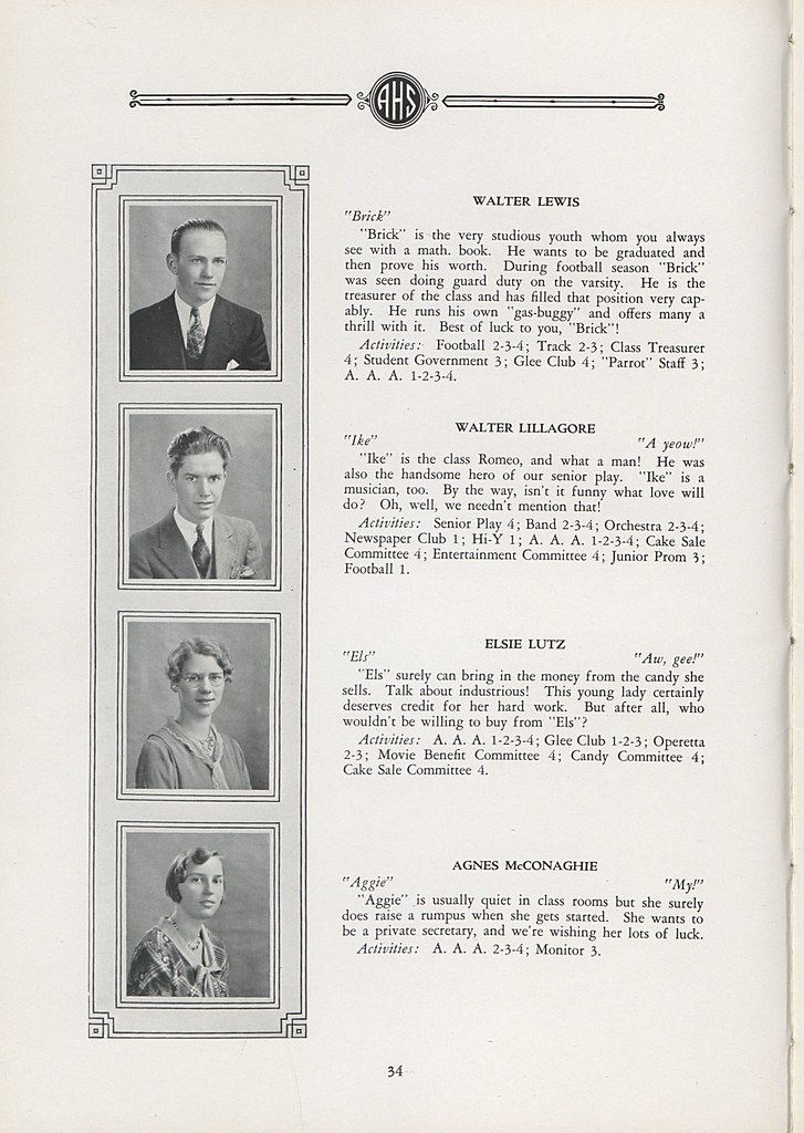 Audubon High School 1932 038 Walter Lewis, Walter Lillagor… Flickr