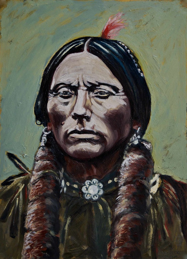 Quanah Parker 201116 Oil on Paper by Itchingink Itchingink Flickr