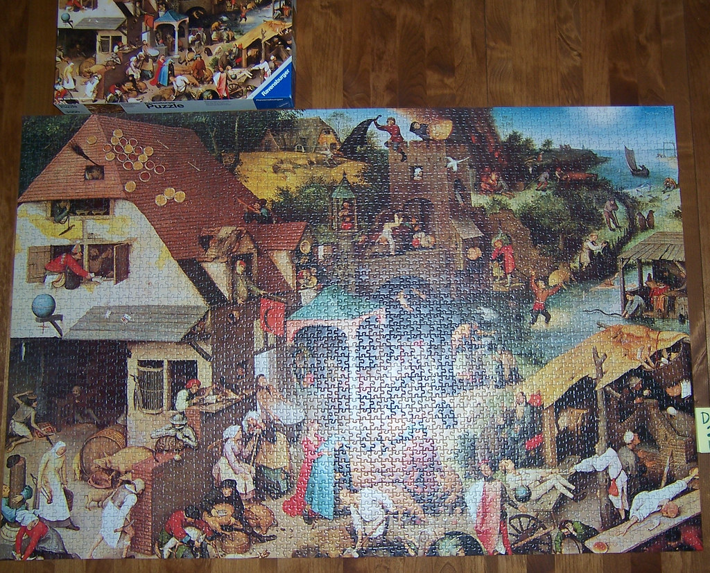 3000 piece puzzle, "Dutch Proverbs" by Pieter Brueghel the… Flickr