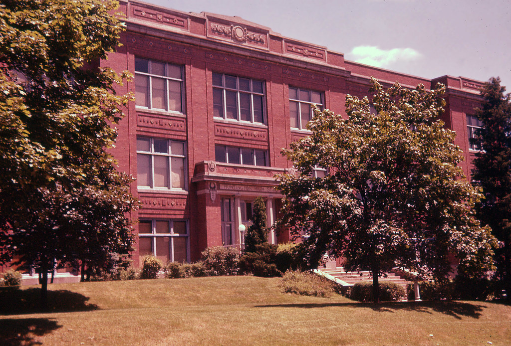 Huntington High School, 1958, now gone David Lewis Flickr