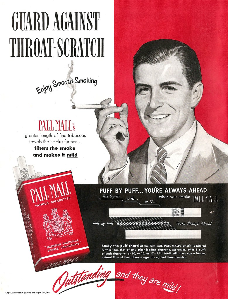 1950 Pall Mall Cigarettes Ad a photo on Flickriver