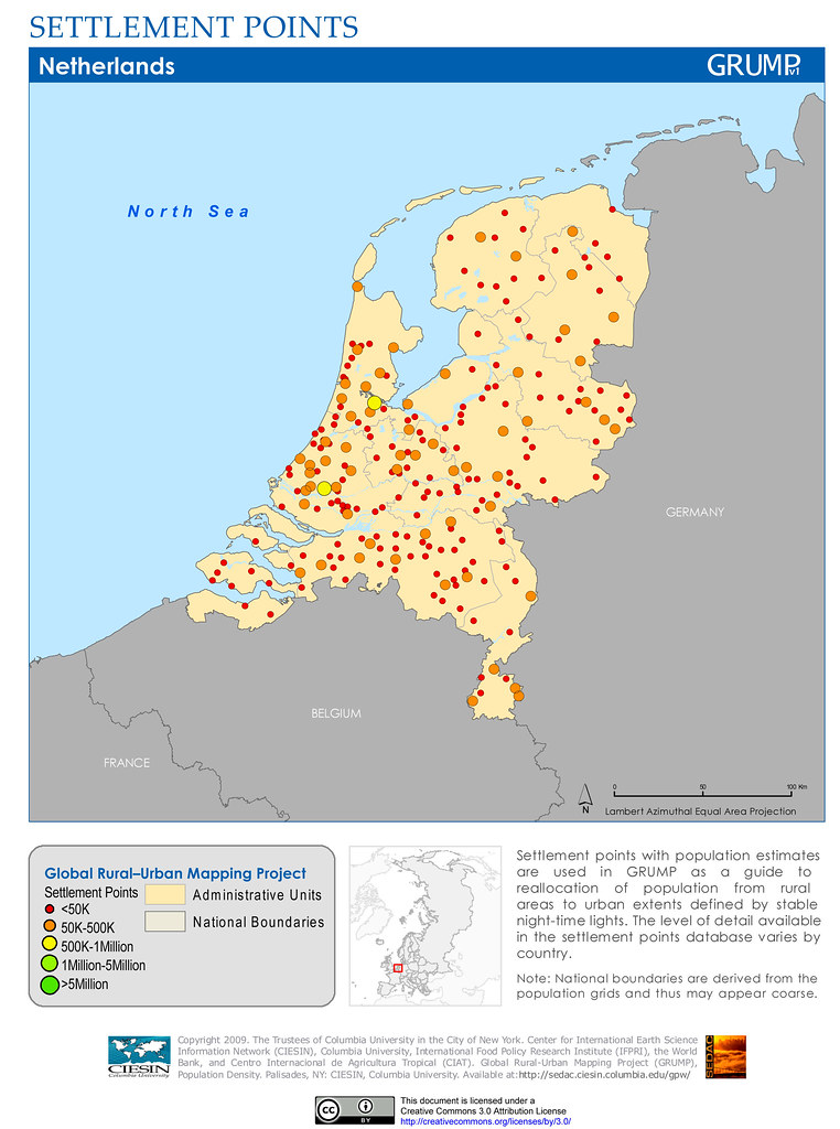 Netherlands Settlement Points Settlement points with popu… Flickr