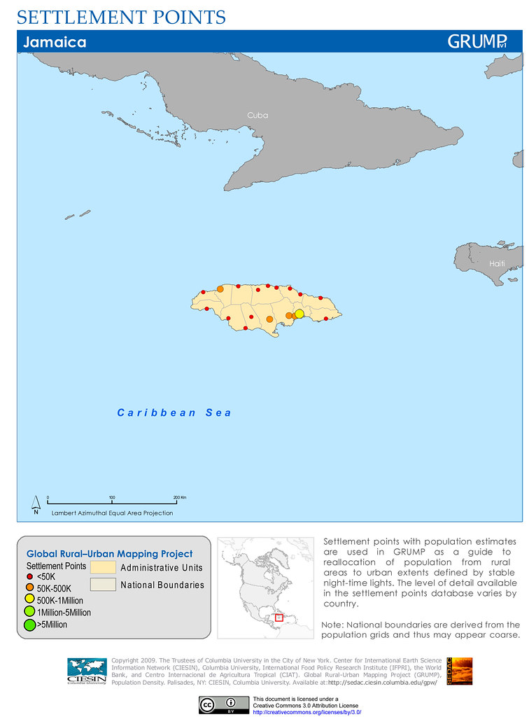 Jamaica Settlement Points Settlement points with populati… Flickr