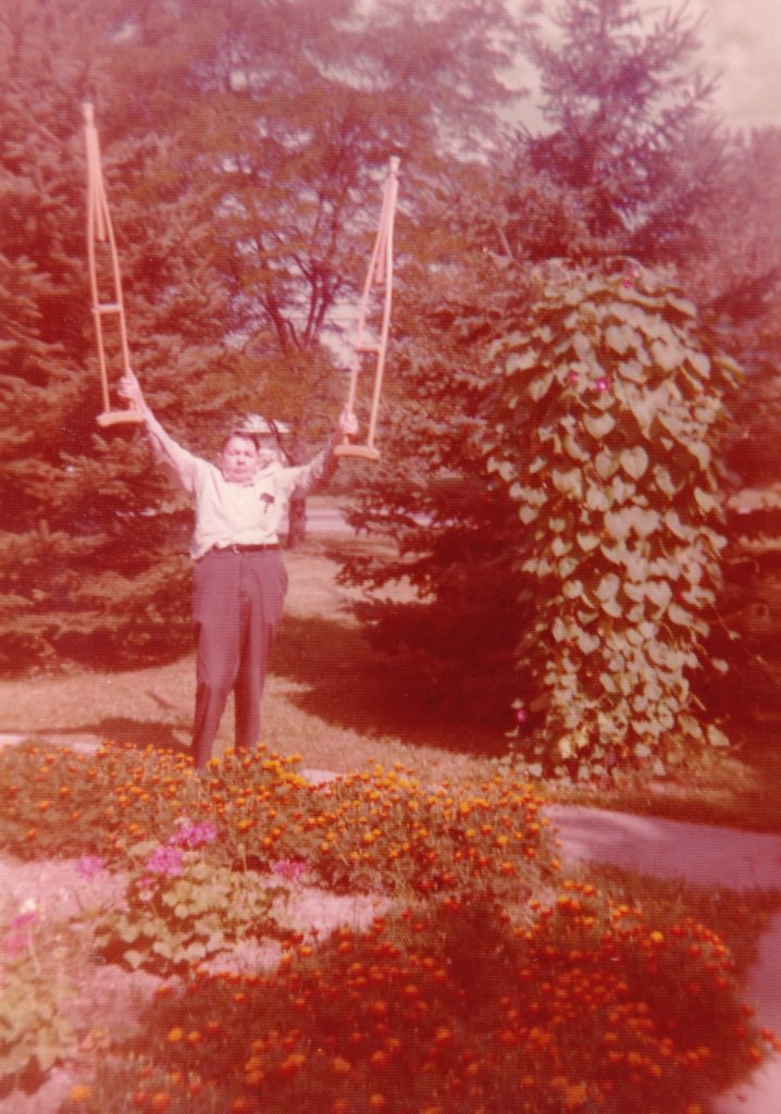 Jack with crutches Daniel Yarbrough Flickr