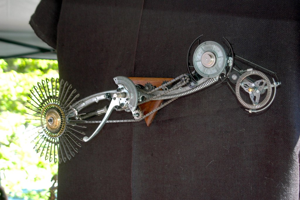 Awesome sculpture made from typewriter and bicycle… Flickr