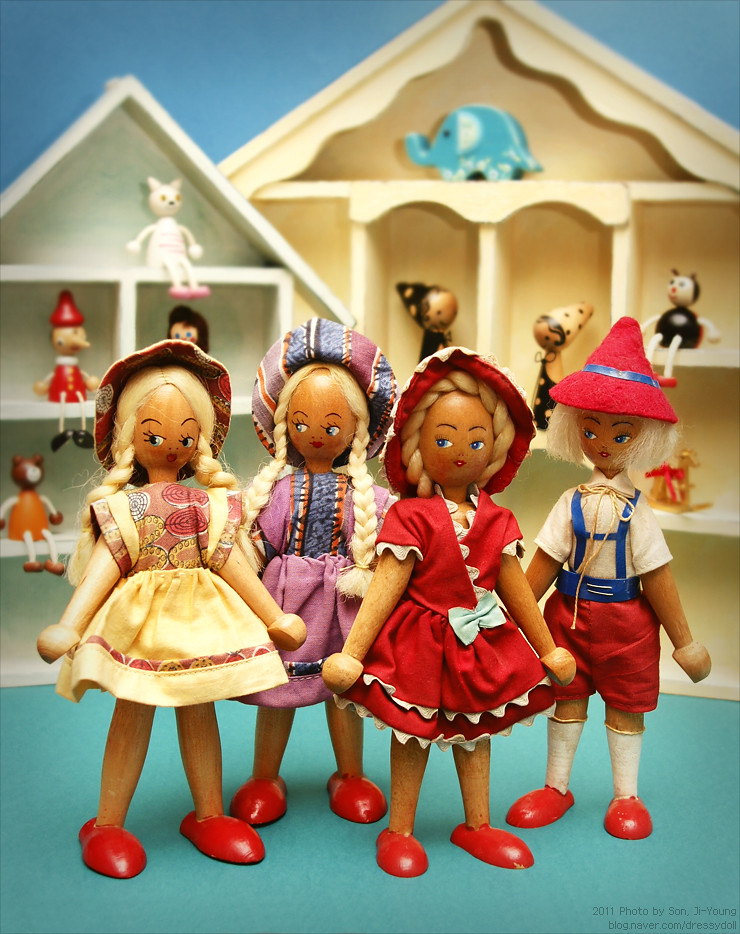 Vintage Polish Wooden Dolls www.… Flickr